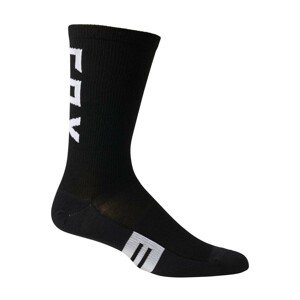 FOX Cyklistické ponožky klasické - FLEXAIR MERINO  - černá/bílá L-XL
