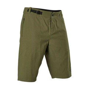FOX Cyklistické kalhoty krátké bez laclu - RANGER - zelená M
