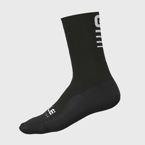 ALÉ Cyklistické ponožky klasické - STRADA 2.0 WINTER - bílá/černá L