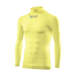 SIX2 Cyklistické triko s dlouhým rukávem - TS3 II - žlutá XS-S