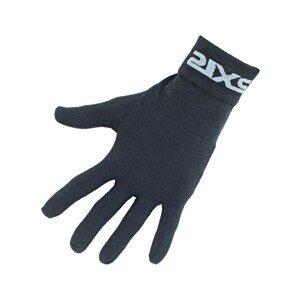 SIX2 Cyklistické rukavice dlouhoprsté - GLX MERINOS - černá S-M