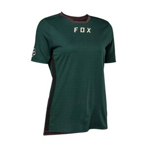 FOX Cyklistický dres s krátkým rukávem - DEFEND LADY - zelená L