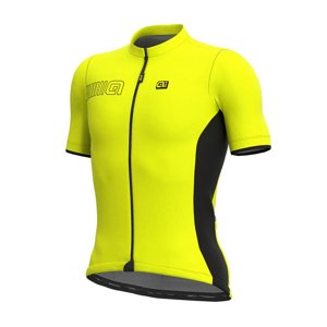 ALÉ Cyklistický dres s krátkým rukávem - COLOR BLOCK - žlutá L