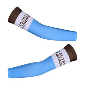 BONAVELO Cyklistické návleky na ruce - AG2R - hnědá/modrá/bílá