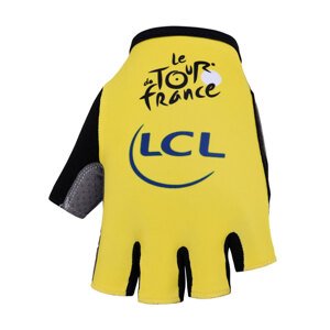 BONAVELO Cyklistické rukavice krátkoprsté - TOUR DE FRANCE - žlutá L