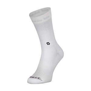 SCOTT Cyklistické ponožky klasické - PERFORMANCE CREW - černá/bílá 42-44