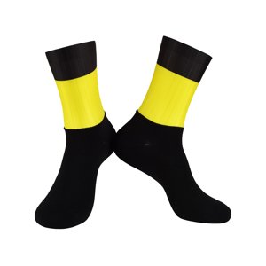 BONAVELO Cyklistické ponožky klasické - TOUR DE FRANCE - žlutá/černá L-XL