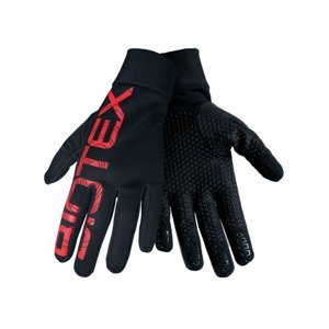 BIOTEX Cyklistické rukavice dlouhoprsté - THERMAL TOUCH GEL - černá/červená M