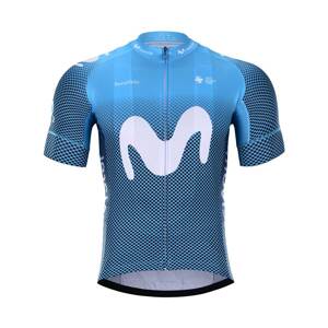 BONAVELO Cyklistický dres s krátkým rukávem - MOVISTAR 2021 - modrá L