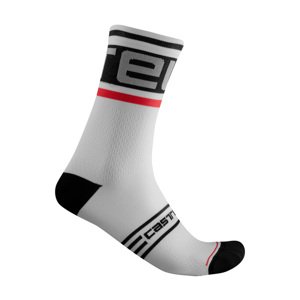 CASTELLI Cyklistické ponožky klasické - PROLOGO 15 - bílá L-XL