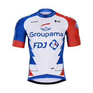 BONAVELO Cyklistický dres s krátkým rukávem - GROUPAMA FDJ 2021 - červená/bílá/modrá M