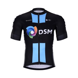 BONAVELO Cyklistický dres s krátkým rukávem - DSM 2022 - černá/světle modrá L