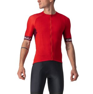 CASTELLI Cyklistický dres s krátkým rukávem - ENTRATA VI - červená/bordó XL