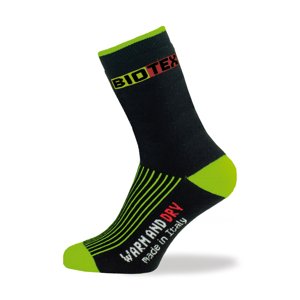 BIOTEX Cyklistické ponožky klasické - TERMO - zelená/černá 45-46