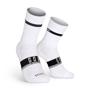 GOBIK Cyklistické ponožky klasické - SUPERB HORIZON - bílá