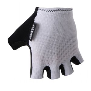 SANTINI Cyklistické rukavice krátkoprsté - BRISK - bílá XL
