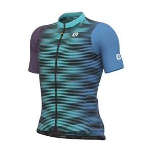 ALÉ Cyklistický dres s krátkým rukávem - DINAMICA PRAGMA - modrá/zelená 2XL