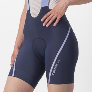 CASTELLI Cyklistické kalhoty krátké s laclem - VELOCISSIMA 3 - modrá M