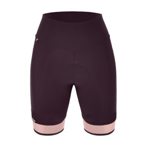 SANTINI Cyklistické kalhoty krátké bez laclu - GIADA PURE - černá/růžová