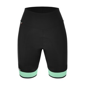 SANTINI Cyklistické kalhoty krátké bez laclu - GIADA PURE - zelená/černá