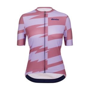 SANTINI Cyklistický dres s krátkým rukávem - FURIA SMART - fialová/růžová