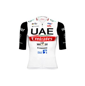 PISSEI Cyklistický dres s krátkým rukávem - UAE TEAM EMIRATES OFFICIAL 2024 - bílá/červená/černá