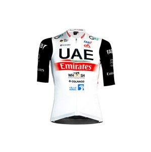PISSEI Cyklistický dres s krátkým rukávem - UAE TEAM EMIRATES 2024 KIDS - bílá/červená/černá 14Y