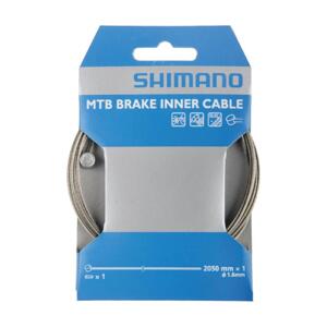 SHIMANO brzdové lanko - BRAKE CABLE MTB 1,6x2050mm - stříbrná