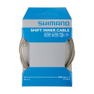 SHIMANO řadící lanko - CABLE MTB/ROAD 1,2x3000mm - stříbrná