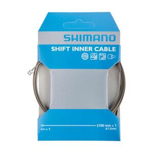 SHIMANO řadící lanko - CABLE MTB/ROAD 1,2x2100mm - stříbrná