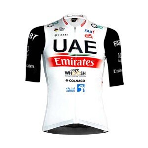 PISSEI Cyklistický dres s krátkým rukávem - UAE TEAM EMIRATES 23 - bílá/červená/černá XL
