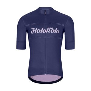 HOLOKOLO Cyklistický dres s krátkým rukávem - GEAR UP - modrá M