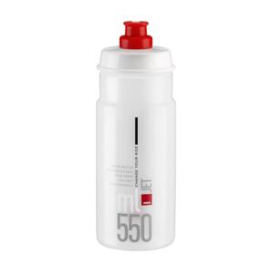 ELITE Cyklistická láhev na vodu -  JET 550 - transparentní/červená