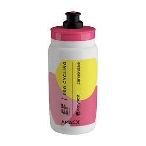 ELITE Cyklistická láhev na vodu - FLY 550 TEAM EF PRO CYCLING 2024 - bílá/růžová/žlutá