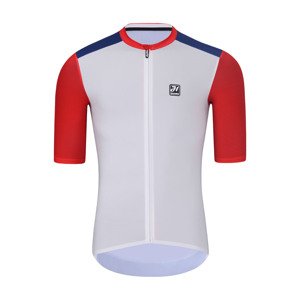 HOLOKOLO Cyklistický dres s krátkým rukávem - TECHNICAL  - bílá/modrá 2XL