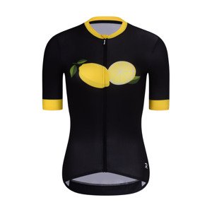 RIVANELLE BY HOLOKOLO Cyklistický dres s krátkým rukávem - FRUIT LADY - černá/žlutá XL
