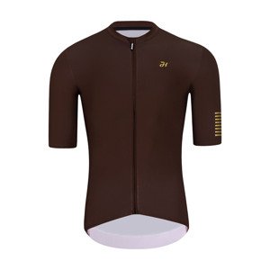 HOLOKOLO Cyklistický dres s krátkým rukávem - VICTORIOUS GOLD - hnědá 5XL