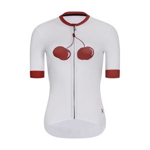 RIVANELLE BY HOLOKOLO Cyklistický dres s krátkým rukávem - FRUIT LADY - bílá/červená 2XL