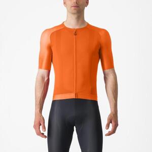 CASTELLI Cyklistický dres s krátkým rukávem - AERO RACE 7.0 - oranžová XL