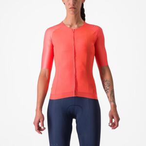 CASTELLI Cyklistický dres s krátkým rukávem - AERO PRO 7.0 W - oranžová S
