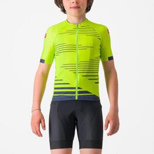 CASTELLI Cyklistický dres s krátkým rukávem - AERO KID - žlutá 10Y