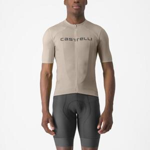 CASTELLI Cyklistický dres s krátkým rukávem - PROLOGO LITE - béžová 3XL