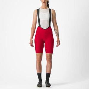 CASTELLI Cyklistické kalhoty krátké s laclem - ESPRESSO W DT - červená L
