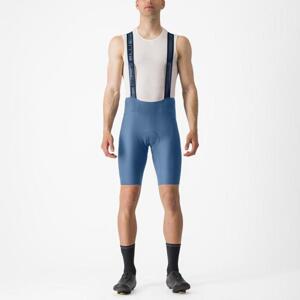 CASTELLI Cyklistické kalhoty krátké s laclem - ESPRESSO - modrá