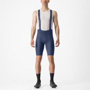 CASTELLI Cyklistické kalhoty krátké s laclem - ESPRESSO - modrá XS