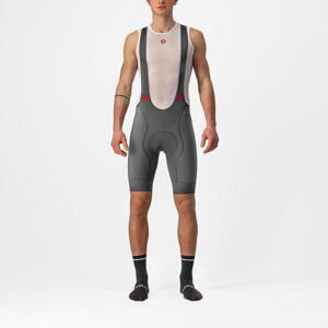 CASTELLI Cyklistické kalhoty krátké s laclem - COMPETIZIONE - šedá 2XL