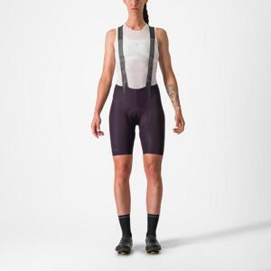 CASTELLI Cyklistické kalhoty krátké s laclem - FREE AERO RC W - fialová L