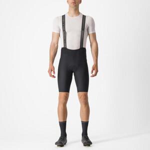 CASTELLI Cyklistické kalhoty krátké s laclem - ESPRESSO - černá S
