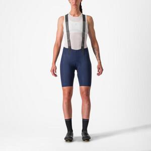 CASTELLI Cyklistické kalhoty krátké s laclem - FREE AERO RC W - modrá XL