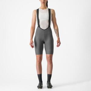 CASTELLI Cyklistické kalhoty krátké s laclem - ESPRESSO W DT - šedá L
